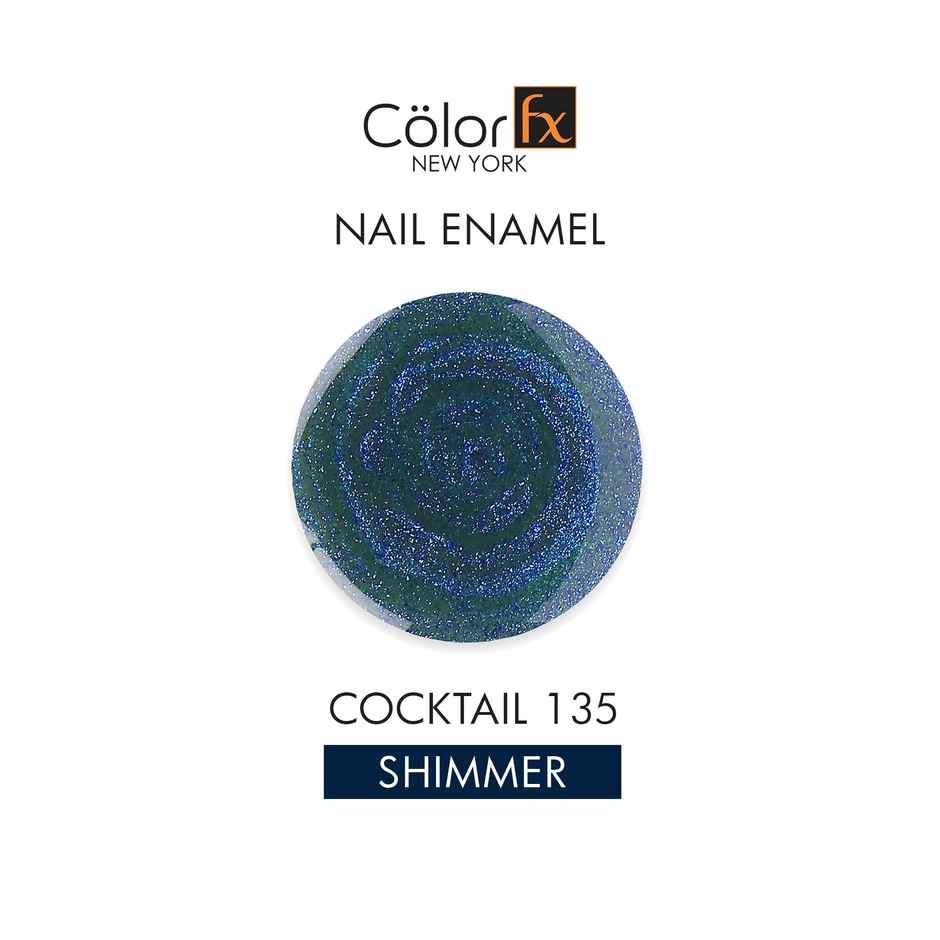 Color Fx Blue Duochrome Glossy Nail Paint, Long Lasting Nail Polish 135
