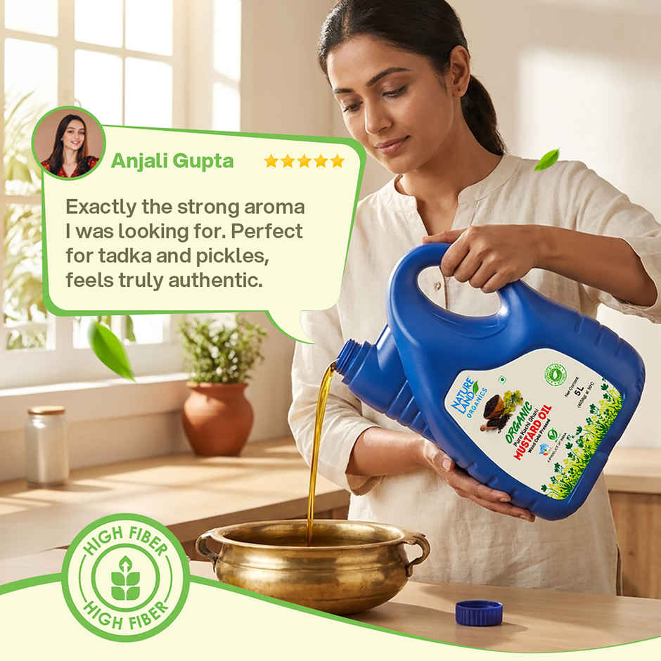 Natureland Organics Mustard (Sarson) Cold Pressed Oil | Kacchi Ghani