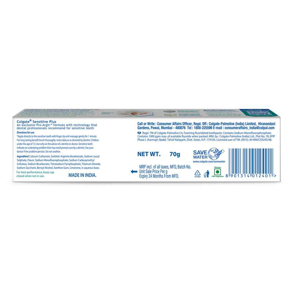 Colgate Sensitive Plus Anticavity Toothpaste 