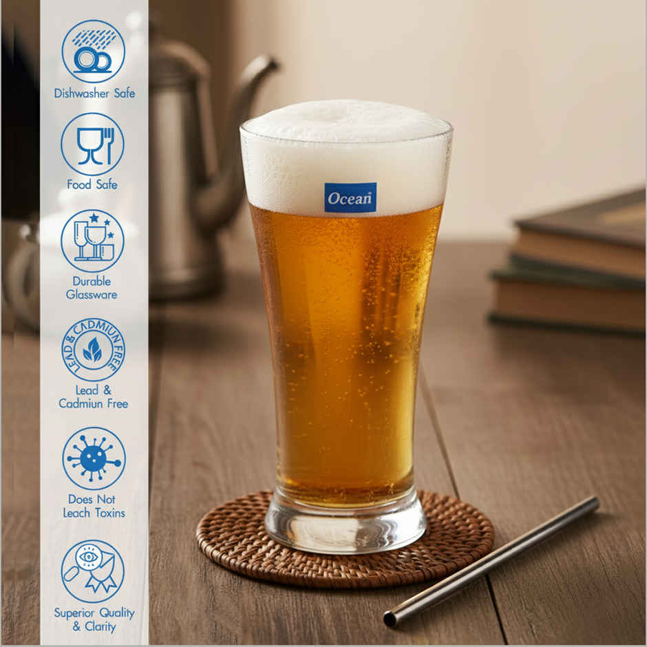 Pilsner Beer Glass | 6 pcs | 400 ml | Ocean Glassware