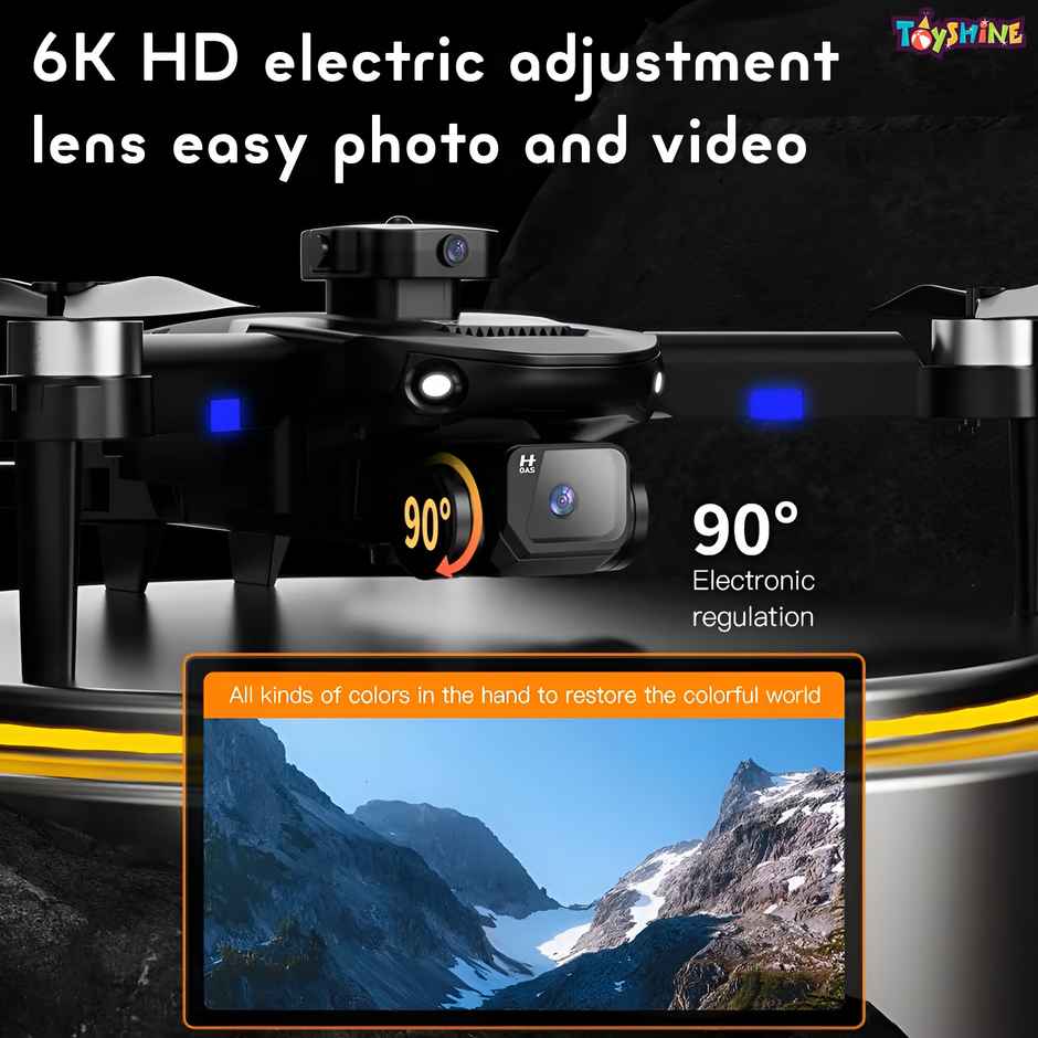 Toyshine F196 Drone With 6K Recording Gesture Control One Key Take Off Land Altitude Hold Automatic