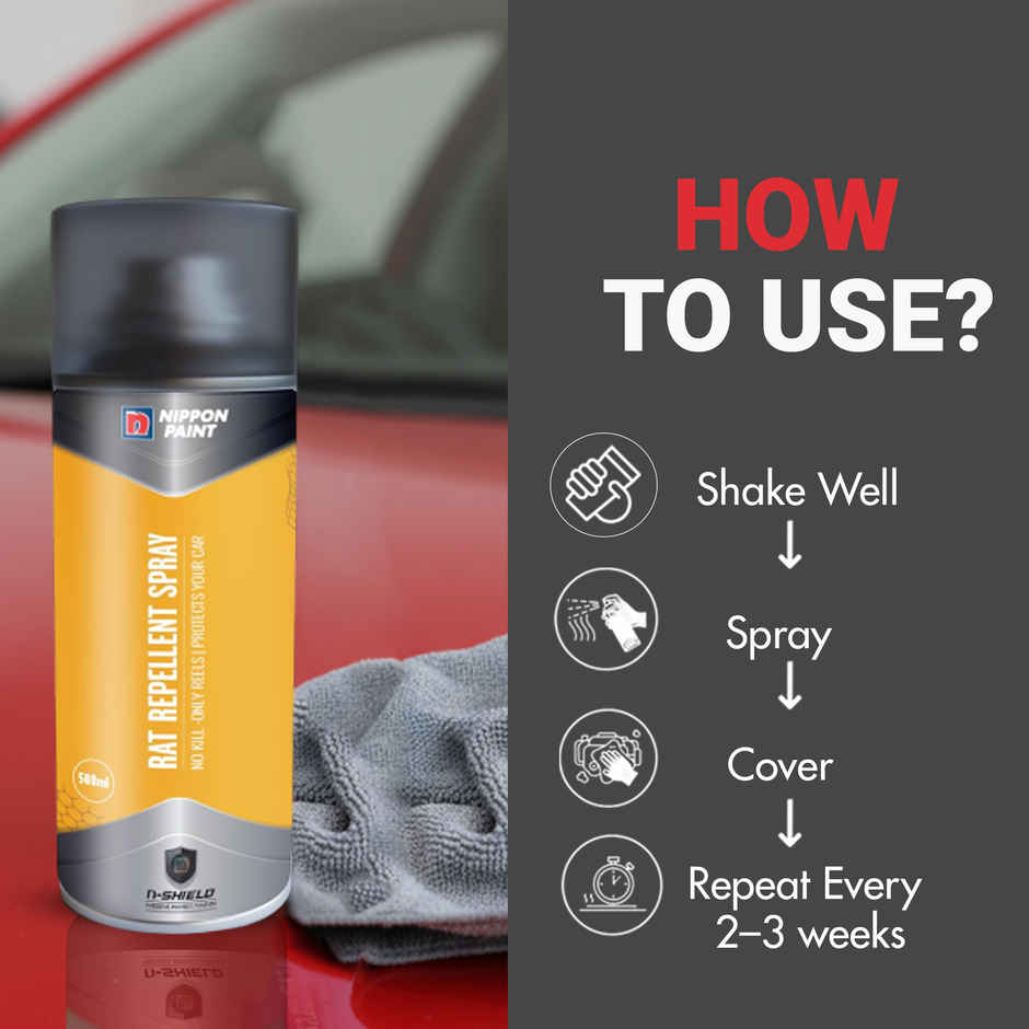 Nippon Paint n-Shield Rat Repellent Coating Spray | Protects Car Engine Wires from Rodents