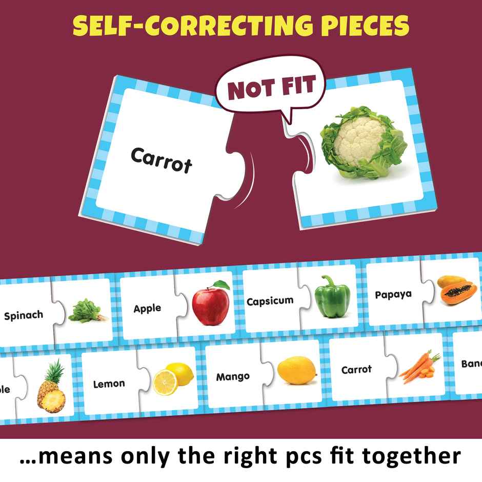 Little Berry Fruits & Vegetables Early Learning Puzzle Game For Kids 2+ Years - Learning Toy - Lb29