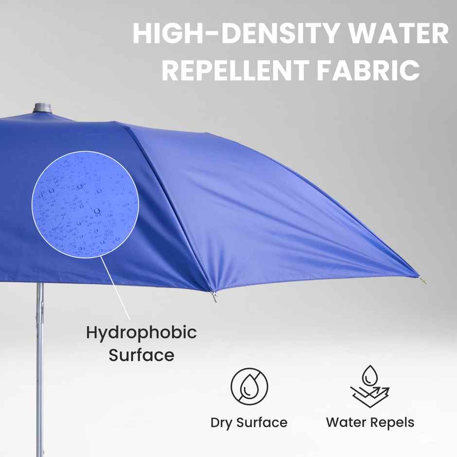 Cello Varsha 21 Inch 2 Fold Mix Mono Silver Umbrella | Royal Blue