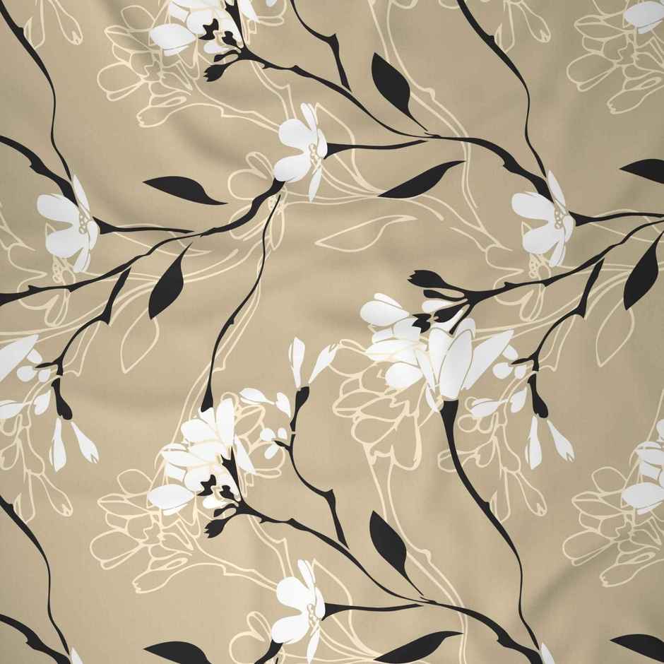 Raymond Home Beige Floral Comforter 110 TC Double Bedsheet with 2 Pillow Cover Bedding Set