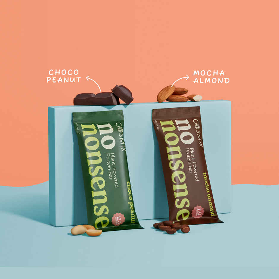 Cosmix No-Nonsense Protein Bar | Choco Peanut  |12g Protein Combo  