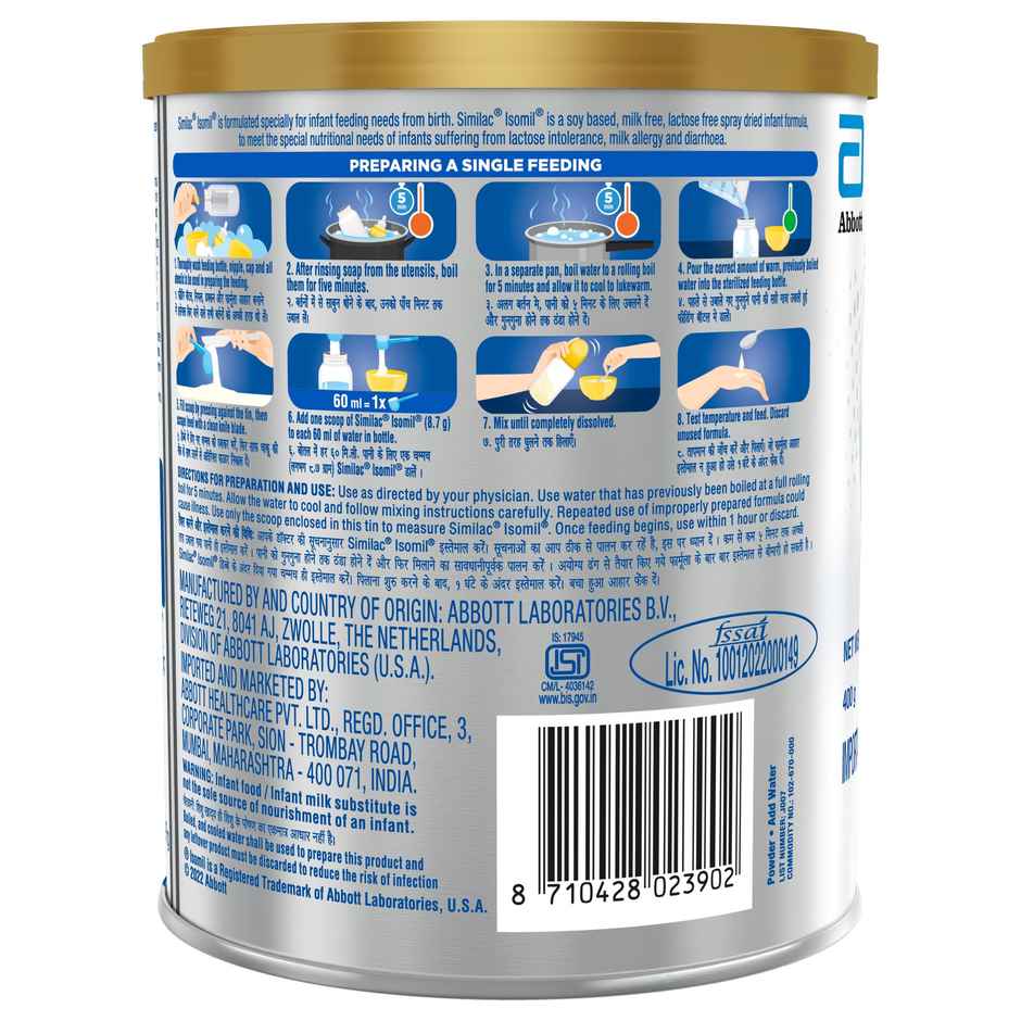 Similac Isomil Lactose Free Infant Formula | Up to 24 months