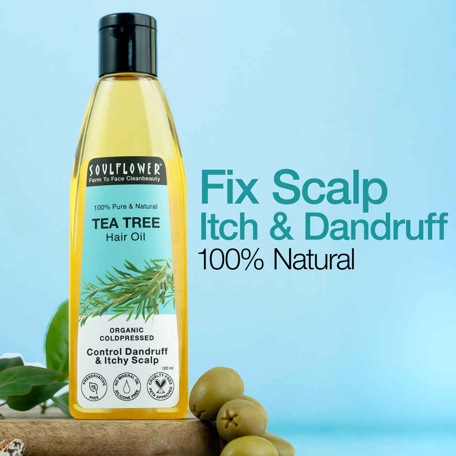 Soulflower Tea Tree Scalp and Anti Dandruff Hair Oil