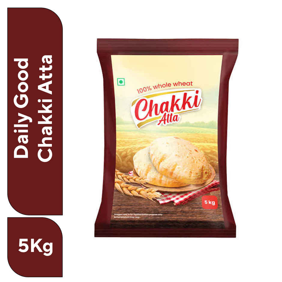 Daily Good Kurnool Sona Masoori Steam Rice(5kg), Daily Good Unpolished Toor / Tur / Arhar Dal(500gms) & Daily Good Desi Ghee(450ml) & Chakki Atta(5kg) Combo