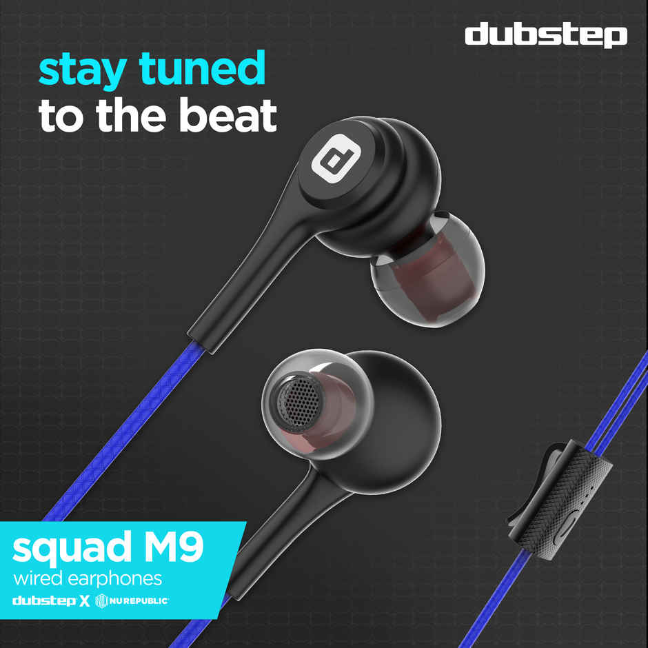Dubstep Squad M9 With X-Bass Technology, 10Mm Dynamic Drivers In-Ear Wired Earphones With Mic