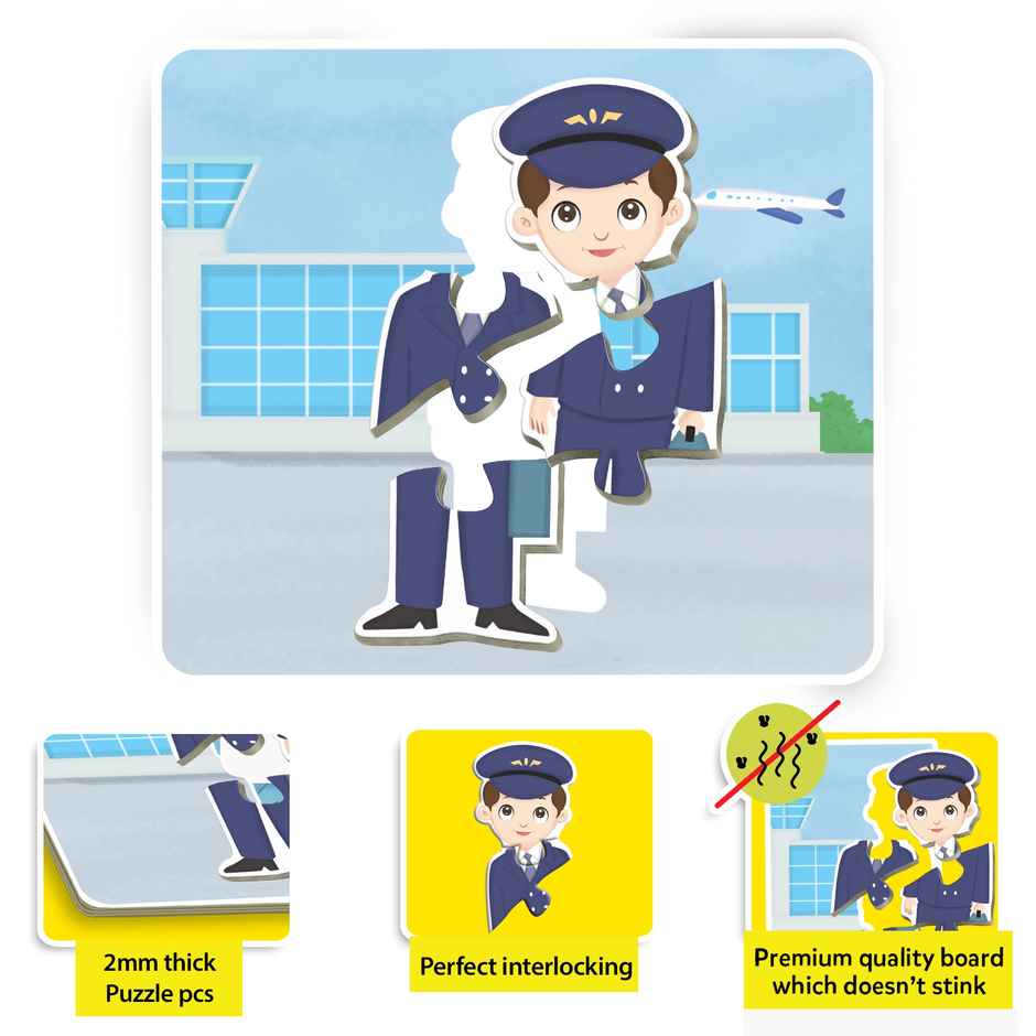 Little Berry Baby's First Puzzle Game: People At Work - Fun & Educational Jigsaw Puzzle Set - Lb48