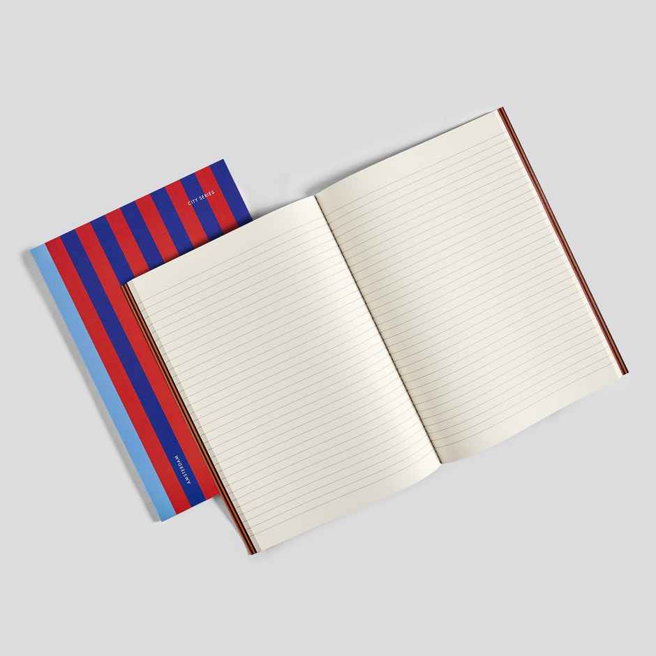 Tiger Notes City Series Ruled Notebook | Amsterdam | 160 Pages | A4 Size | Natural Shade