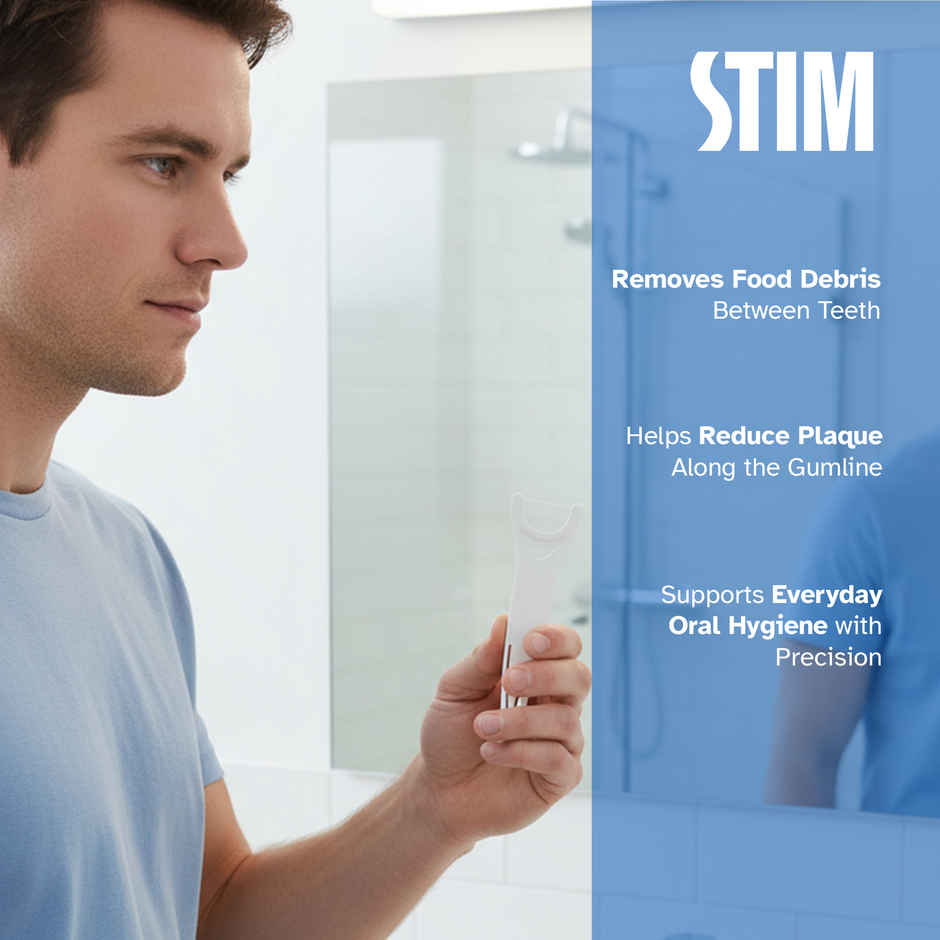 STIM Flosal Dental Floss Pick & Toothpick Plaque and Food Remover