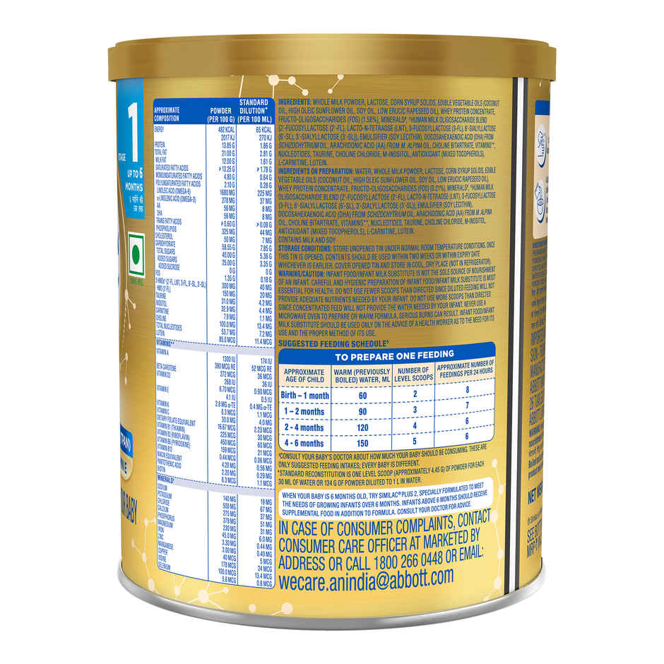 Similac Plus Stage 1 Infant Formula Tin