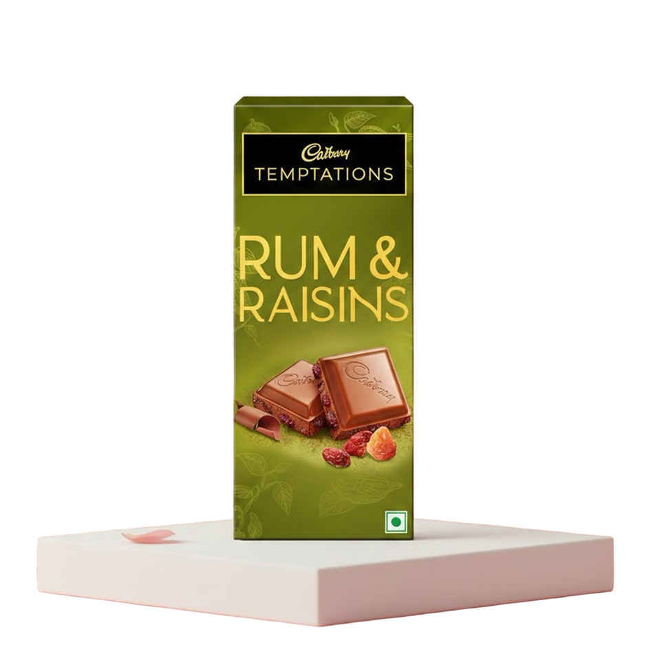 Cadbury Temptations Rum & Raisins Premium Chocolate Bar