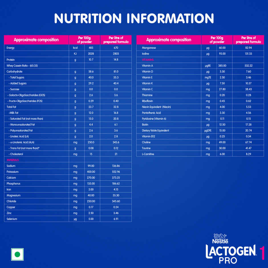 Nestle Lactogen Pro 1 | Infant Formula Probiotic And Prebiotics Combo