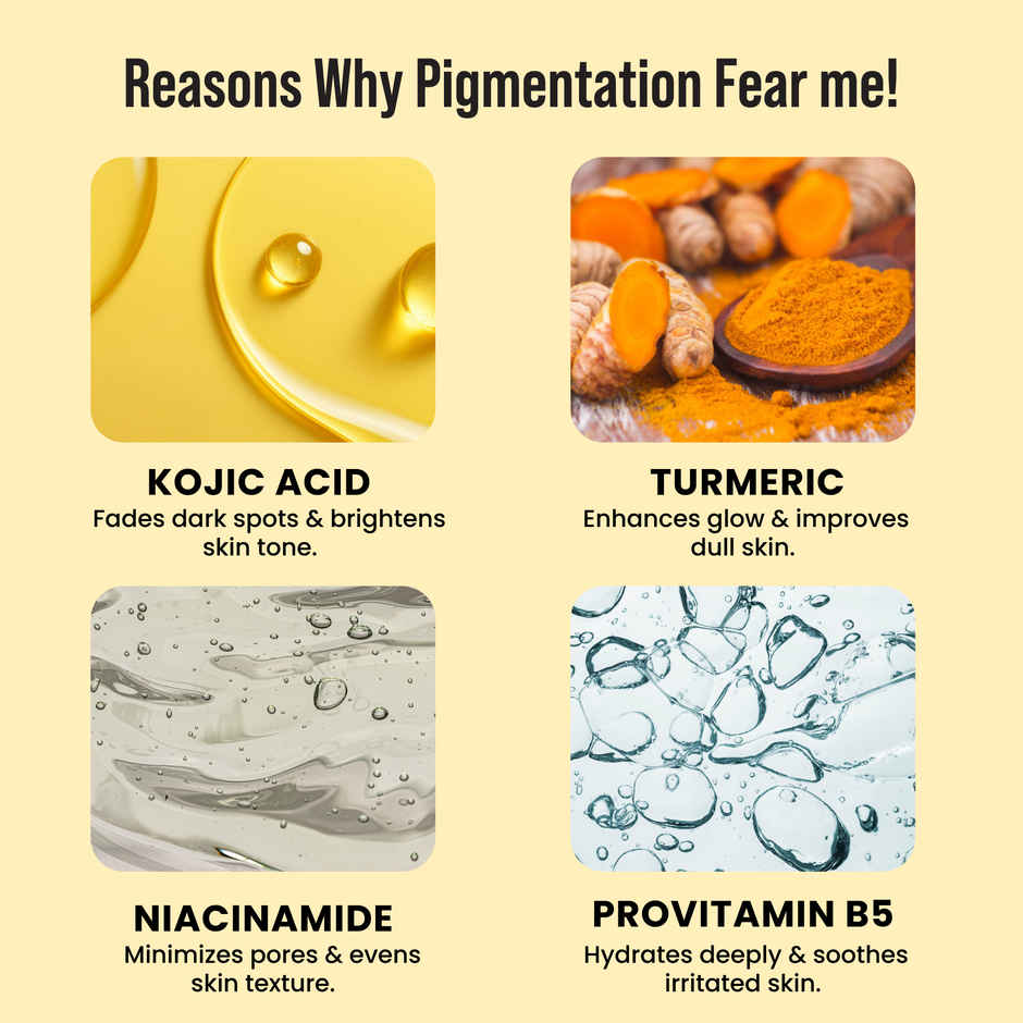 Ghar Kojic Acid & Turmeric Fades Dark Spots & Boosts Natural Glow