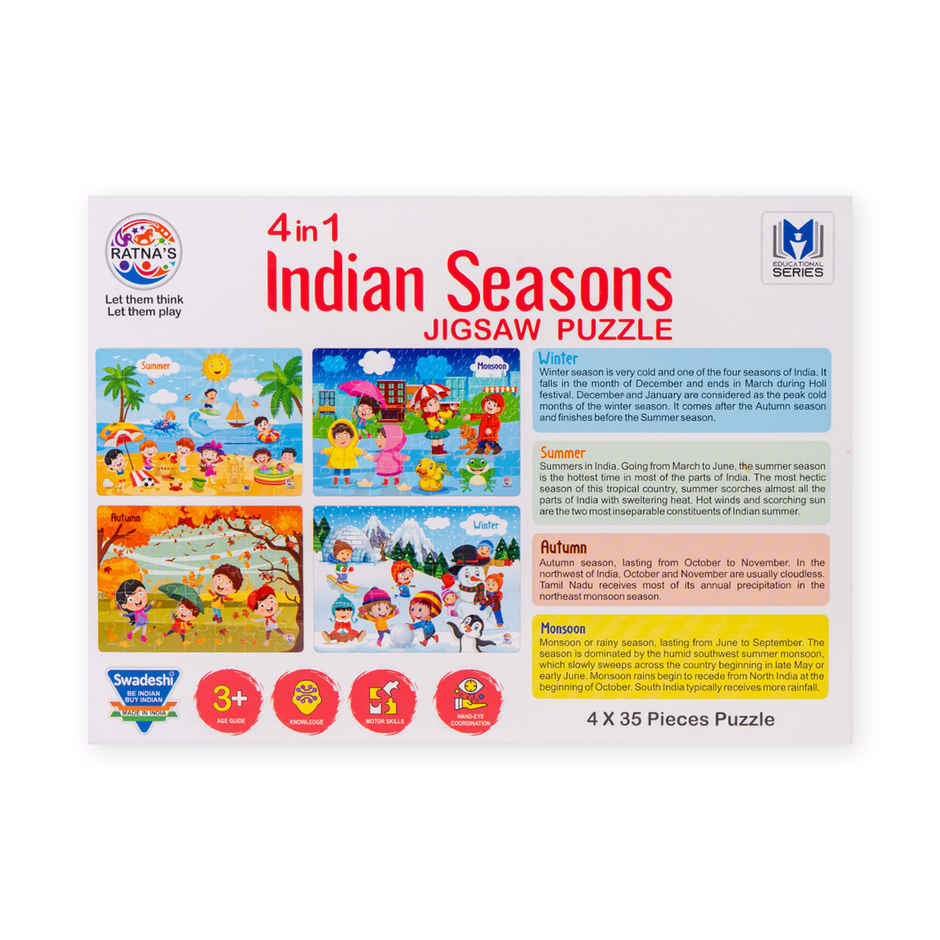 Ratna's 4In1 Indian Seasons Jigsaw Puzzle 0xc002111318 (Assorted)