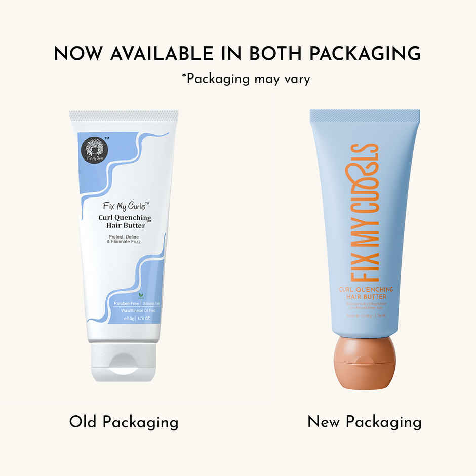 Fix My Curls Curl Quenching Hair Butter|For Curly, Wavy, Frizzy Hair | Silicone Free Hair Cream