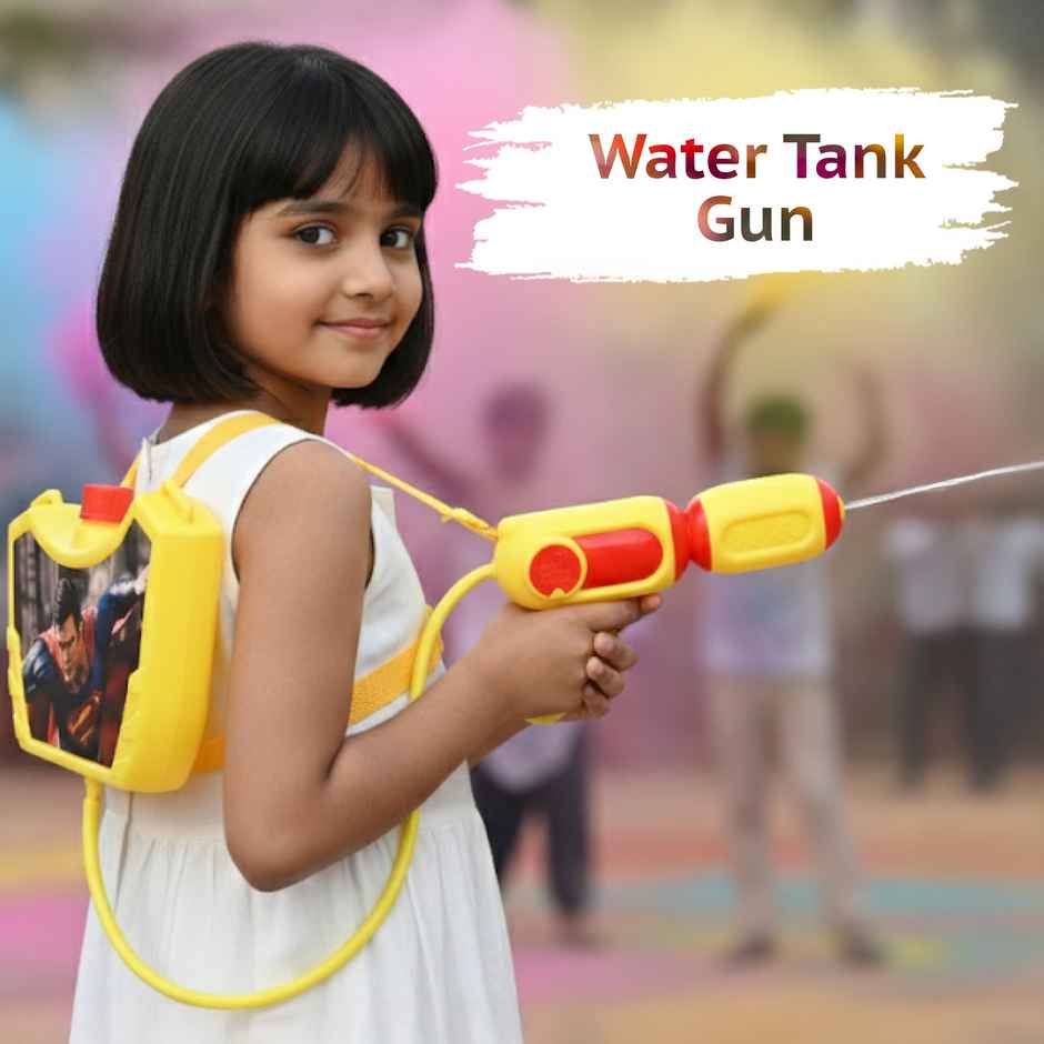 Superman Holi Water Tank Pichkari | 1.25 L | Tomuncle