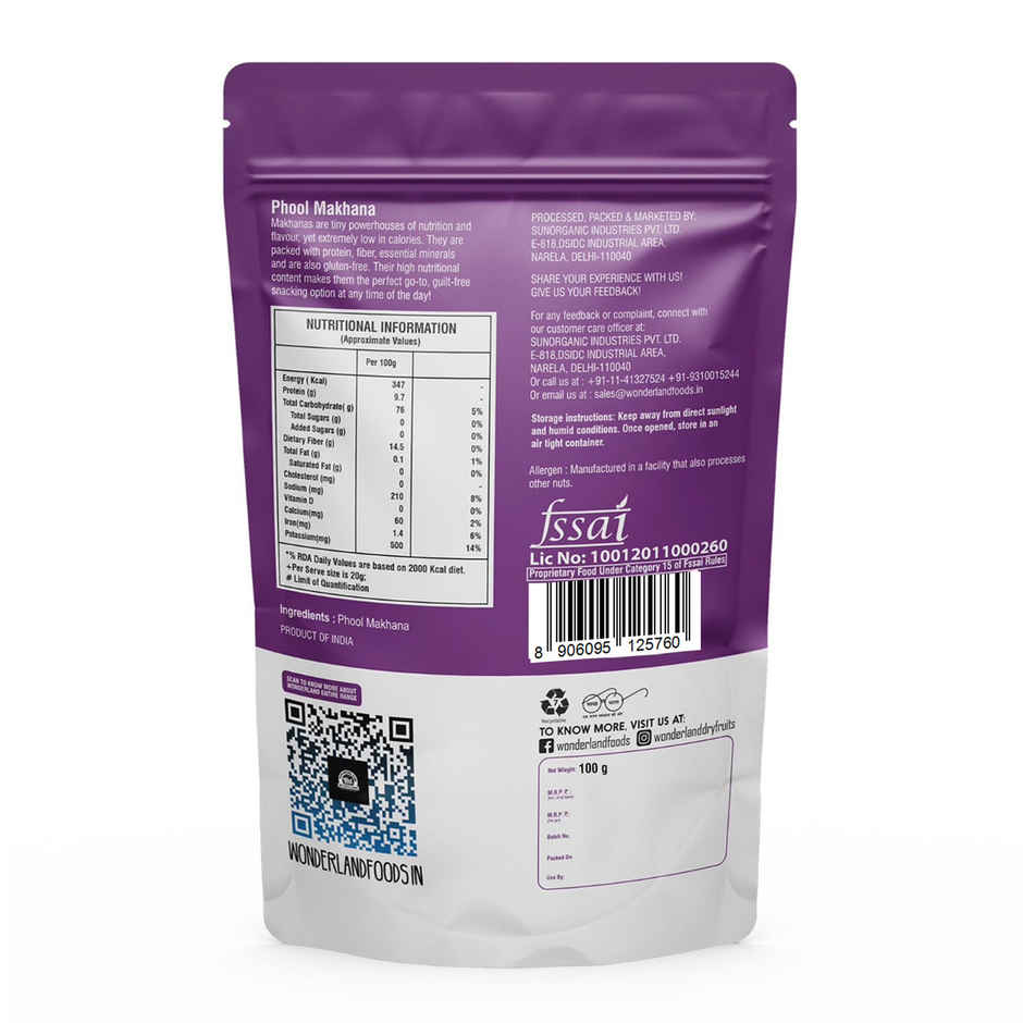 Wonderland Foods Phool Makhana