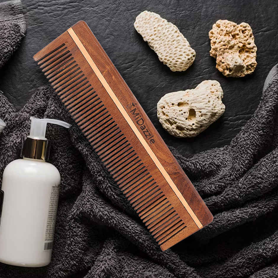 Midazzle Natural Handcrafted Sheesham Rosewood Hair Comb | MIRC2001