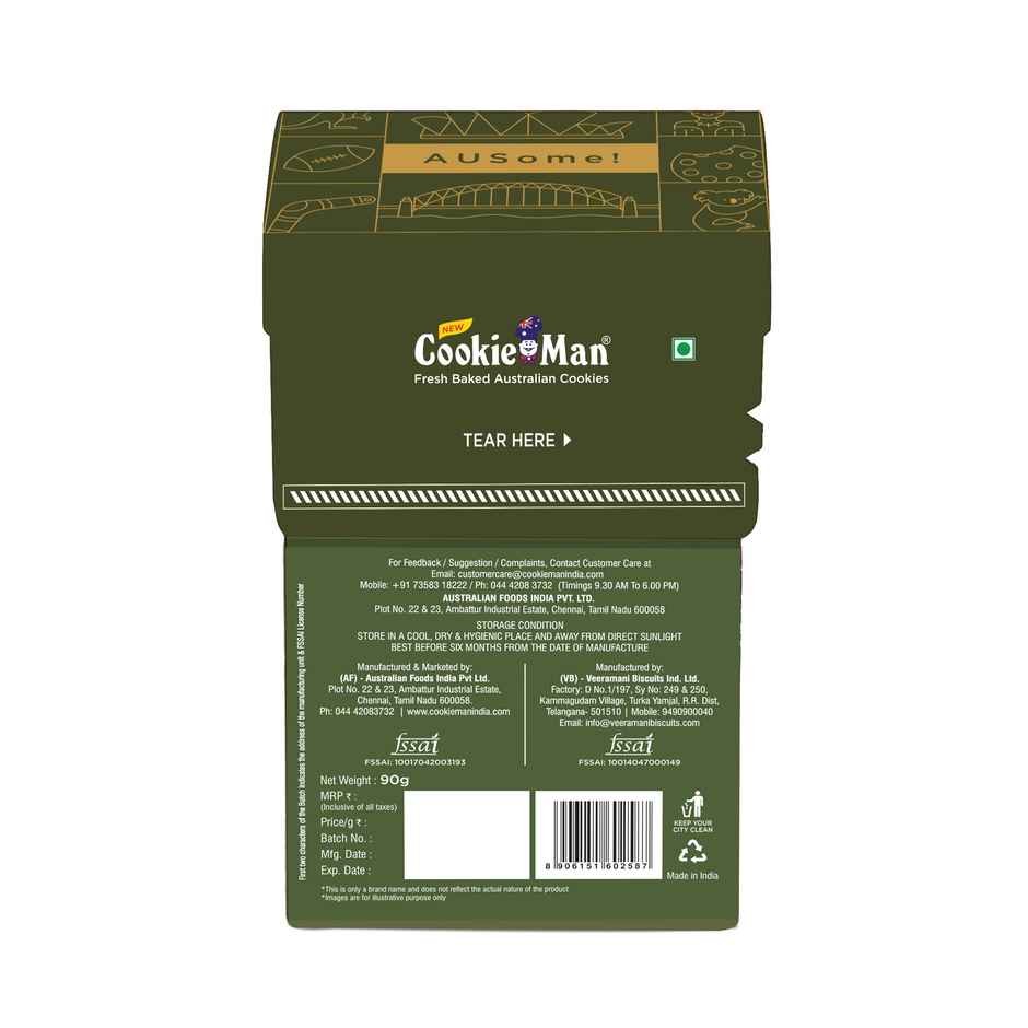 CookieMan Premium Millet Jaggery Ragi Atta Cookies Biscuits