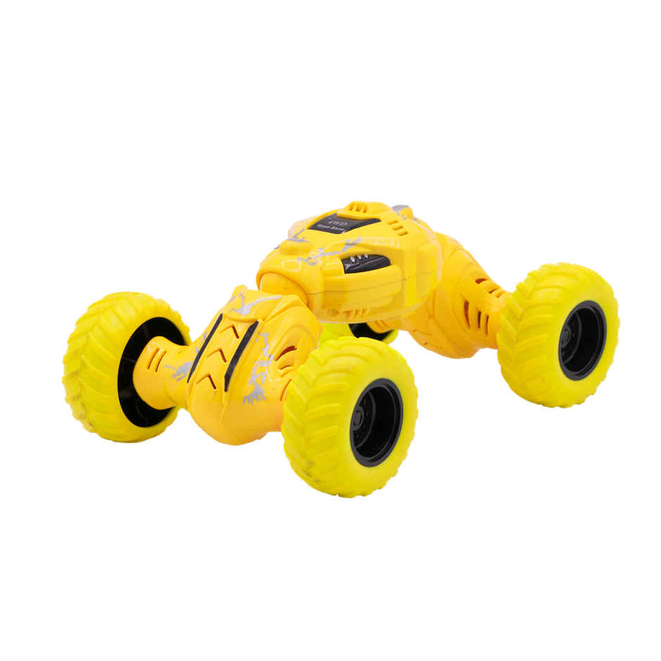 SEEDO No Battery Mechanical and Friction Power Pull Back Twisting Stunt | Yellow