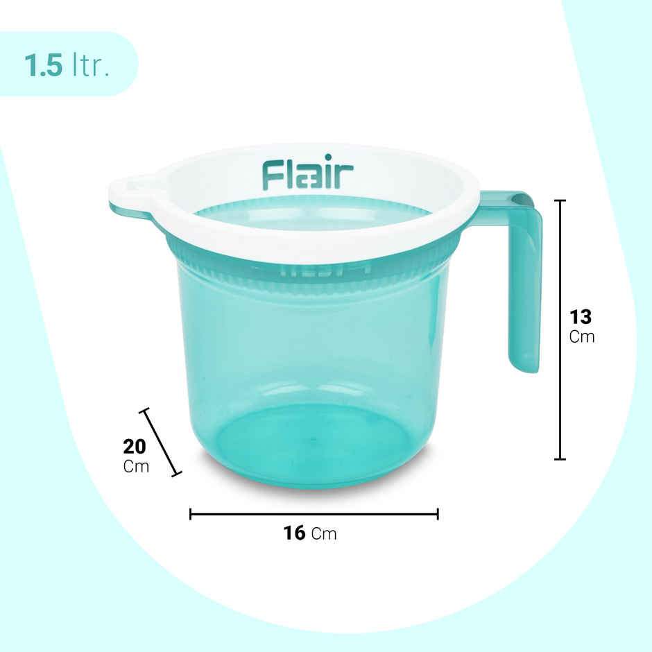 Flair Estella Crystal | Bath Mug | 1.5 Litre | Green
