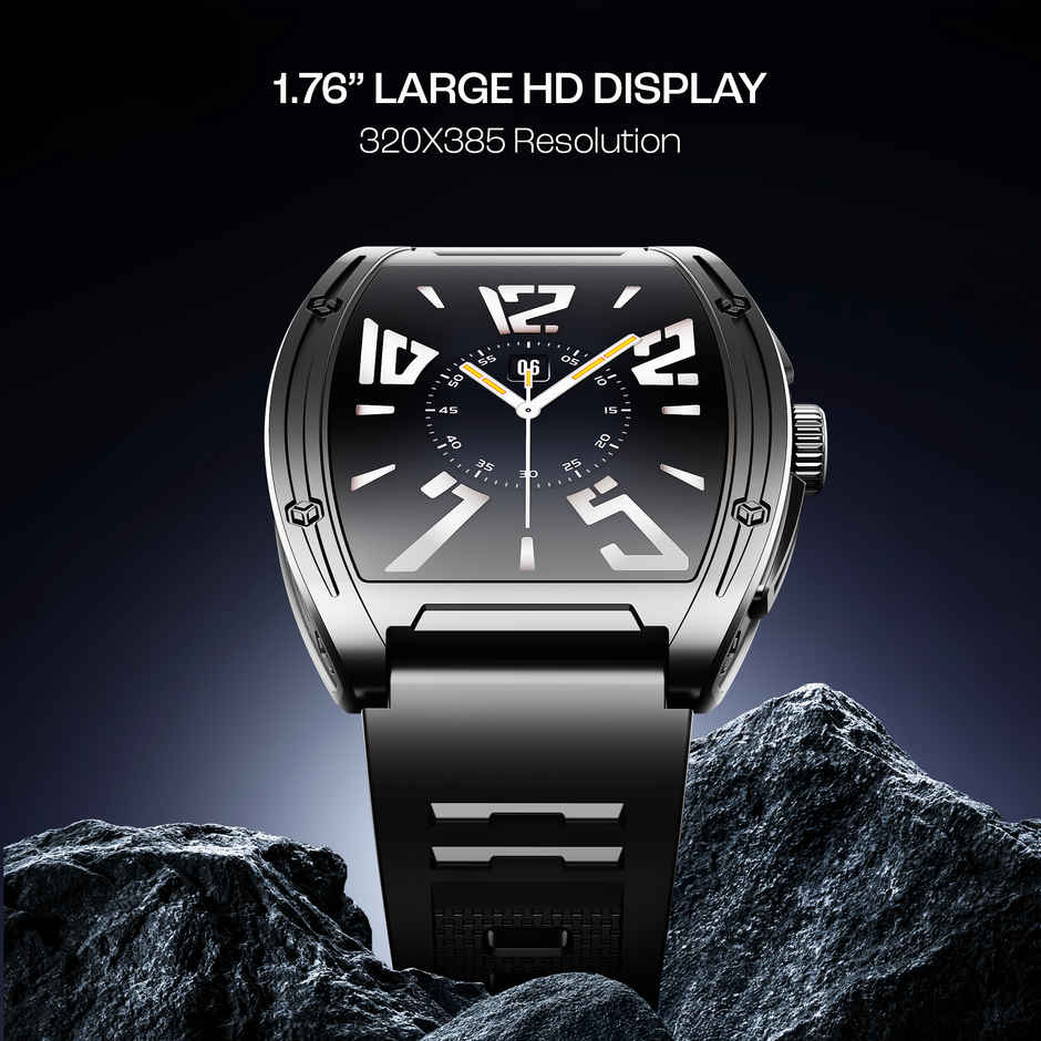 boAt Enigma Ascend Smartwatch | 1.76" Display | Functional Crown - Active Black