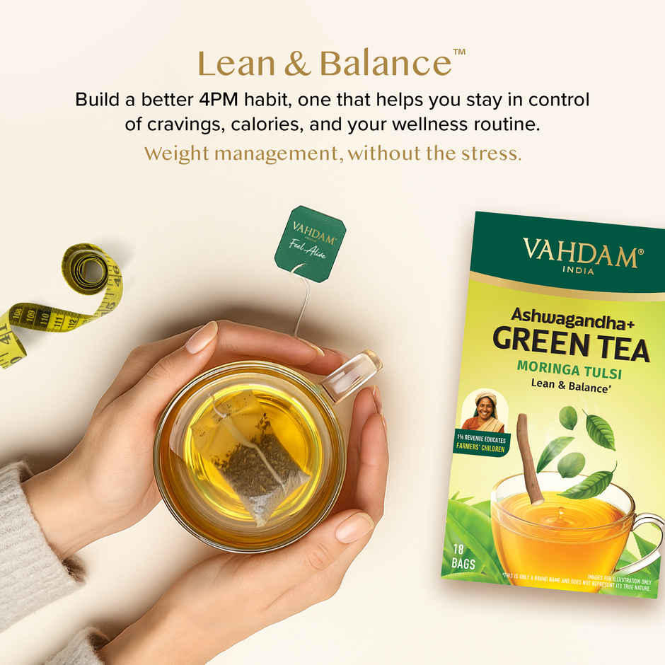 Vahdam Ashwagandha Moringa Tulsi Green Tea