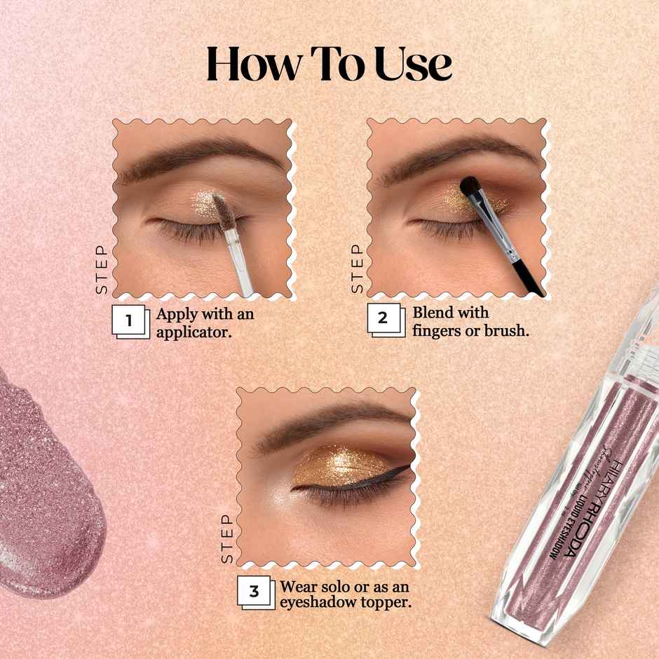 Hilary Rhoda Showstopper Liquid Eyeshadow | Gel-Based Formula | Rose Gold - Shade 03