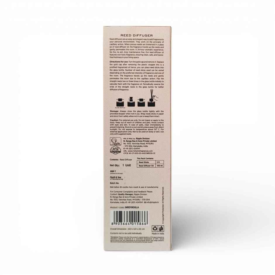 IRIS Lavender Frosted Glass Reed Diffuser Set | Oil and 5 Fibre Reed sticks