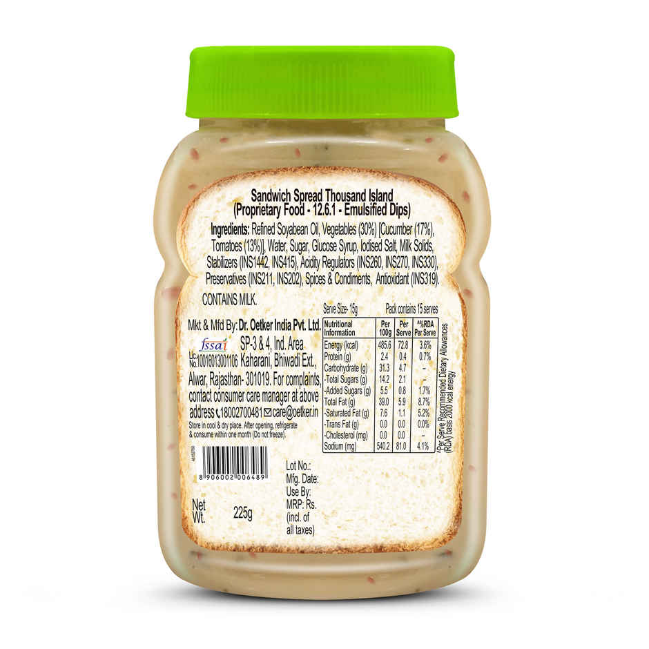 Dr. Oetker FunFoods Veg Thousand Island Sandwich Spread