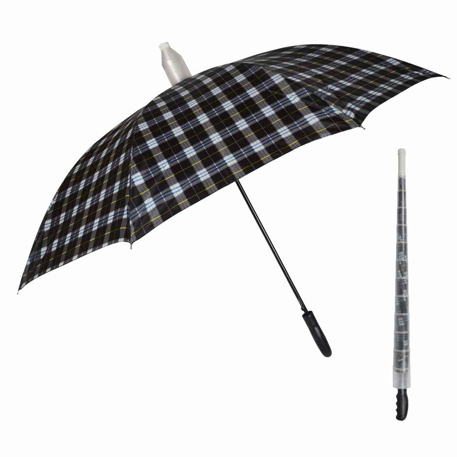 Fendo 23 inch Checks Straight Auto Open Umbrella Assorted