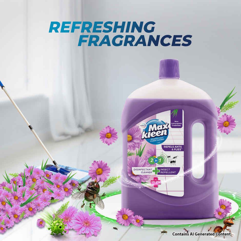 Maxkleen Lemongrass Freshness 2in1 Repellant + Disinfectant Floor Cleaner | Can