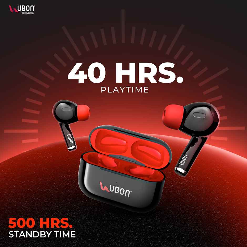 UBON Air Tiger Wireless Earbud with 40 Hours Playtime, Touch Control True wireless Earphone