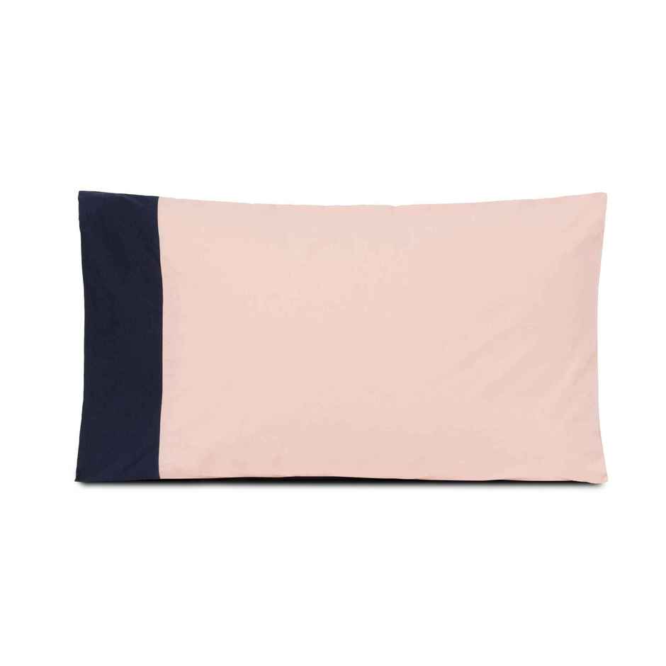 10club Highlight 100% Cotton Pillow Cover, Peach and Blue