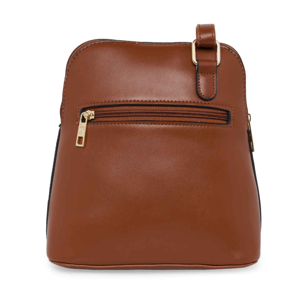 Lavie Women's Merlin Vertical Dome Cross Body Sling Bag | Ladies Purse Handbag | Tan