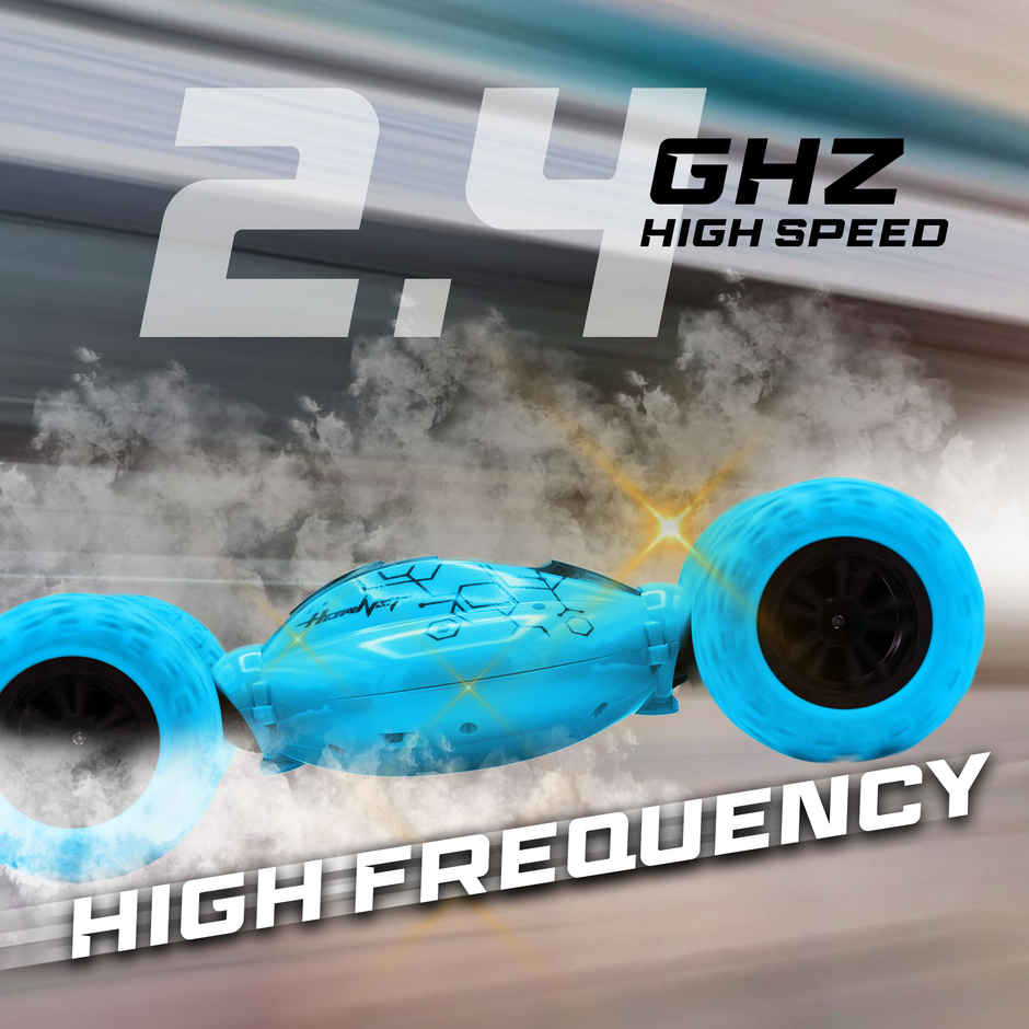 SEEDO Remote Control Car 1:16 , 2.4 GHz, USB Rechargeable, Fast Speed Twisting Stunt Car | Blue