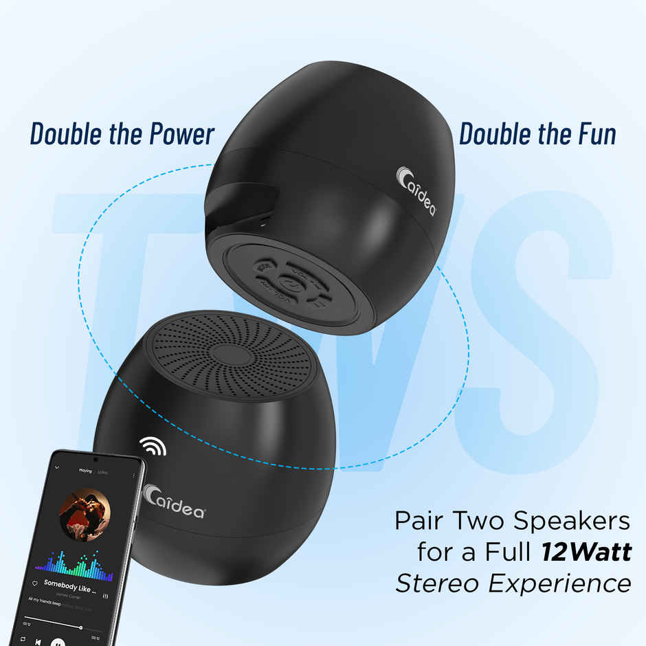 Caidea CSP100 Bonker 6W Upto 8 Hrs Music Time Bluetooth Speaker | Black