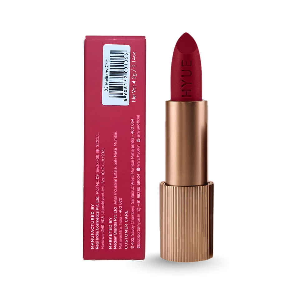 HYUE VelvetteKiss Featherlight Powder Matte Lipstick | 03 Mulberry Chic