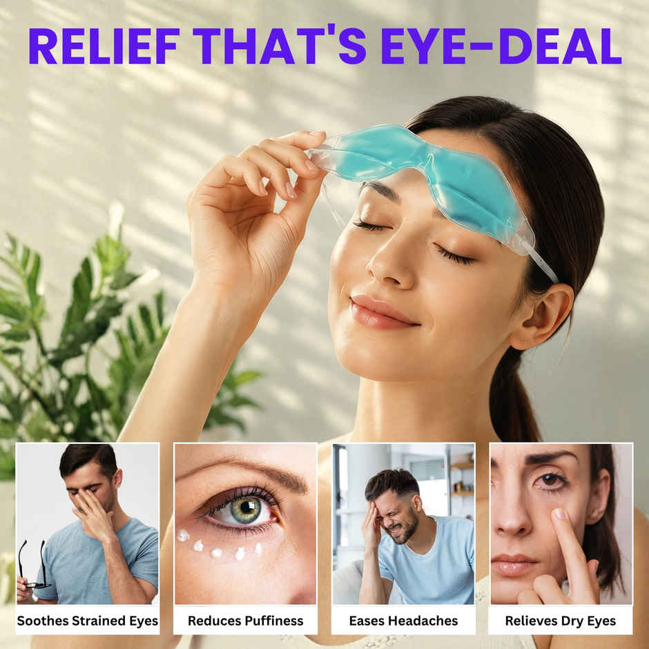 Midazzle Soothing Eye Mask Gel for Dark Circles, Puffy Eyes | MIOF3406