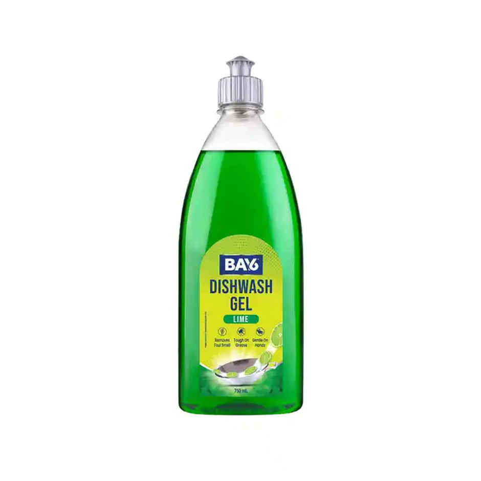 BAY6 Dishwash Gel Liquid Lime Tough Grease & Foul Smell Removal
