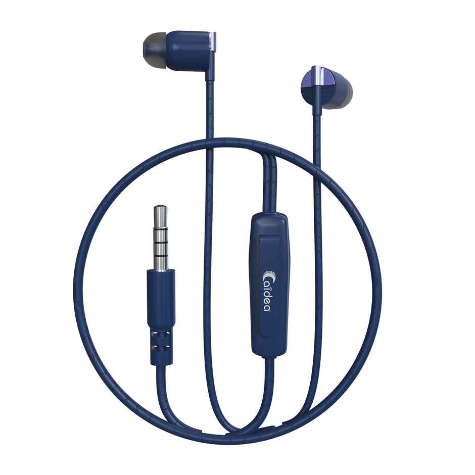 Caidea CHF500 Wired Earphone with Mic | 3.5 mm Jack I 10 mm I Blue