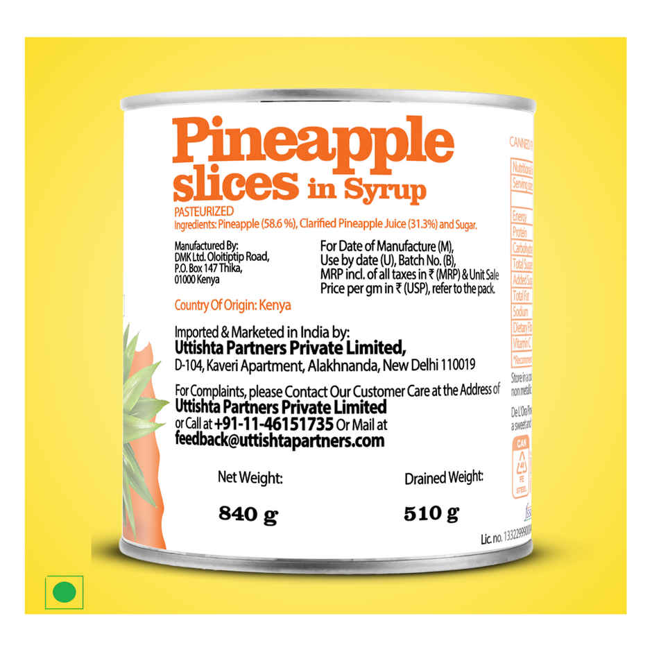 De'lora Pineapple Slices in Syrup