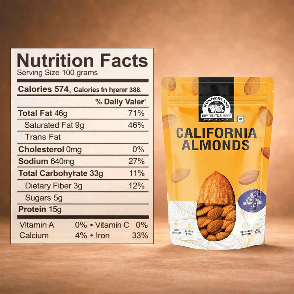Wonderland Foods California Almonds (NP Badam)
