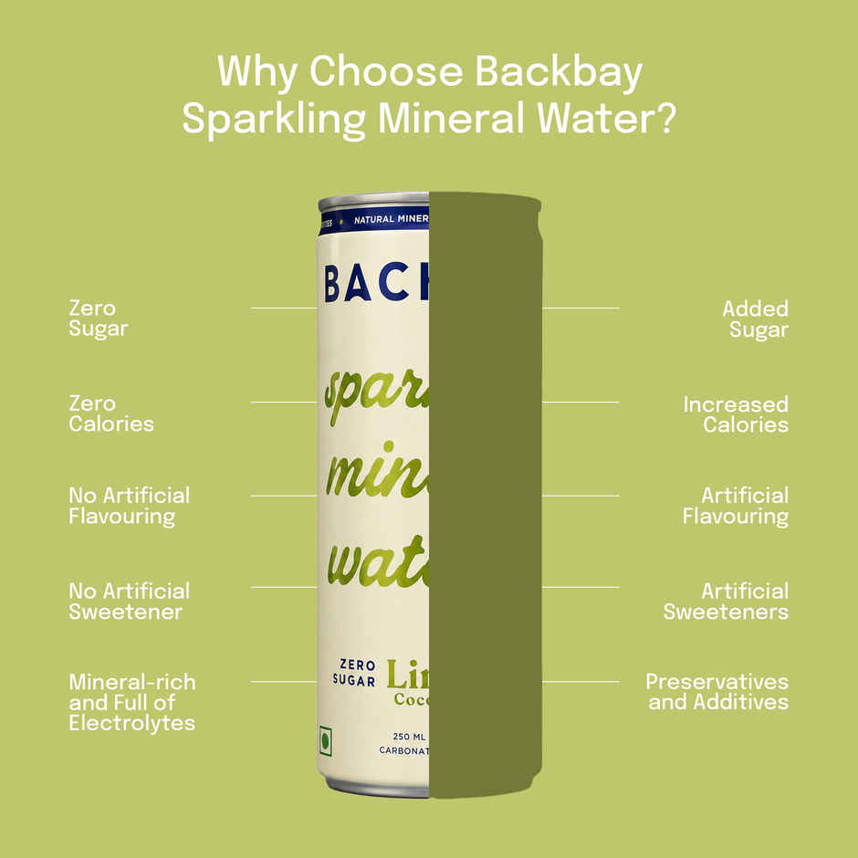Backbay Lime Coconut Sparkling Mineral Water