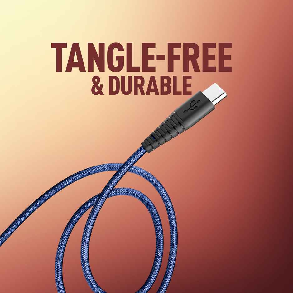 UBON 25W Fast Charging 1mtr USB to Type C Braided Cable