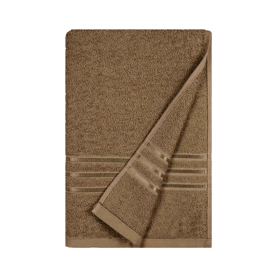 Home Elegance by My Trident Comfort Living Cotton Bath Towel | 28 in x 55 in | Coconut Shell